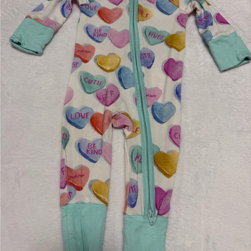 Little Sleepies Candy Cuties Zippy Newborn Bamboo Pajamas VGUC